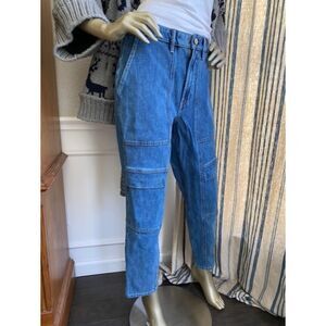EUC White House Black Market Straight Leg Stretchy Cargo Jeans 12